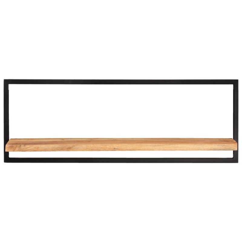 vidaXL Ράφια Τοίχου 2 τεμ. 100x24x35 εκ. Μασίφ Ξύλο Ακακίας & Ατσάλι