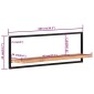 vidaXL Ράφια Τοίχου 2 τεμ. 100x24x35 εκ. Μασίφ Ξύλο Ακακίας & Ατσάλι