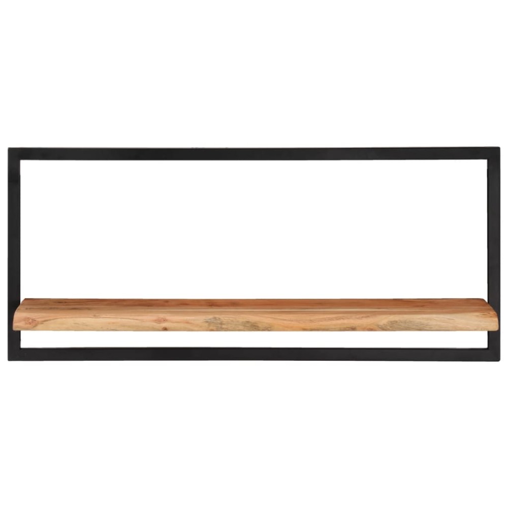 vidaXL Ράφια Τοίχου 2 τεμ. 80 x 25 x 35 εκ Μασίφ Ξύλο Ακακίας & Ατσάλι