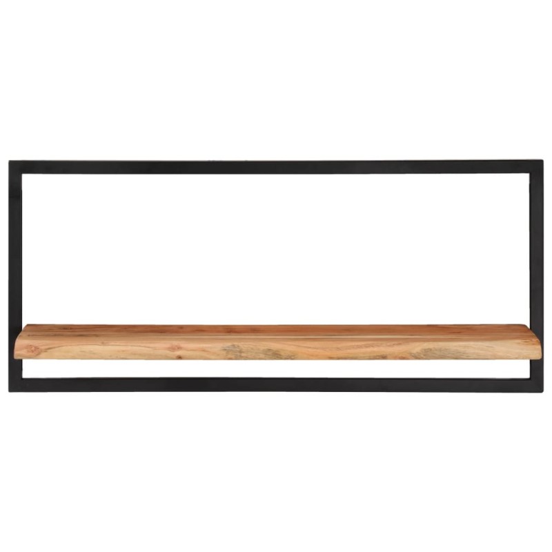 vidaXL Ράφια Τοίχου 2 τεμ. 80 x 25 x 35 εκ Μασίφ Ξύλο Ακακίας & Ατσάλι