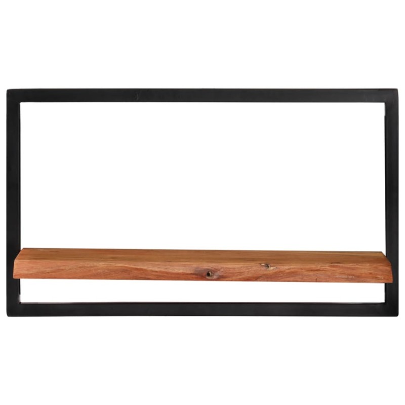 vidaXL Ράφια Τοίχου 2 Τεμ. 60 x 25 x 35 εκ Μασίφ Ξύλο Ακακίας & Ατσάλι