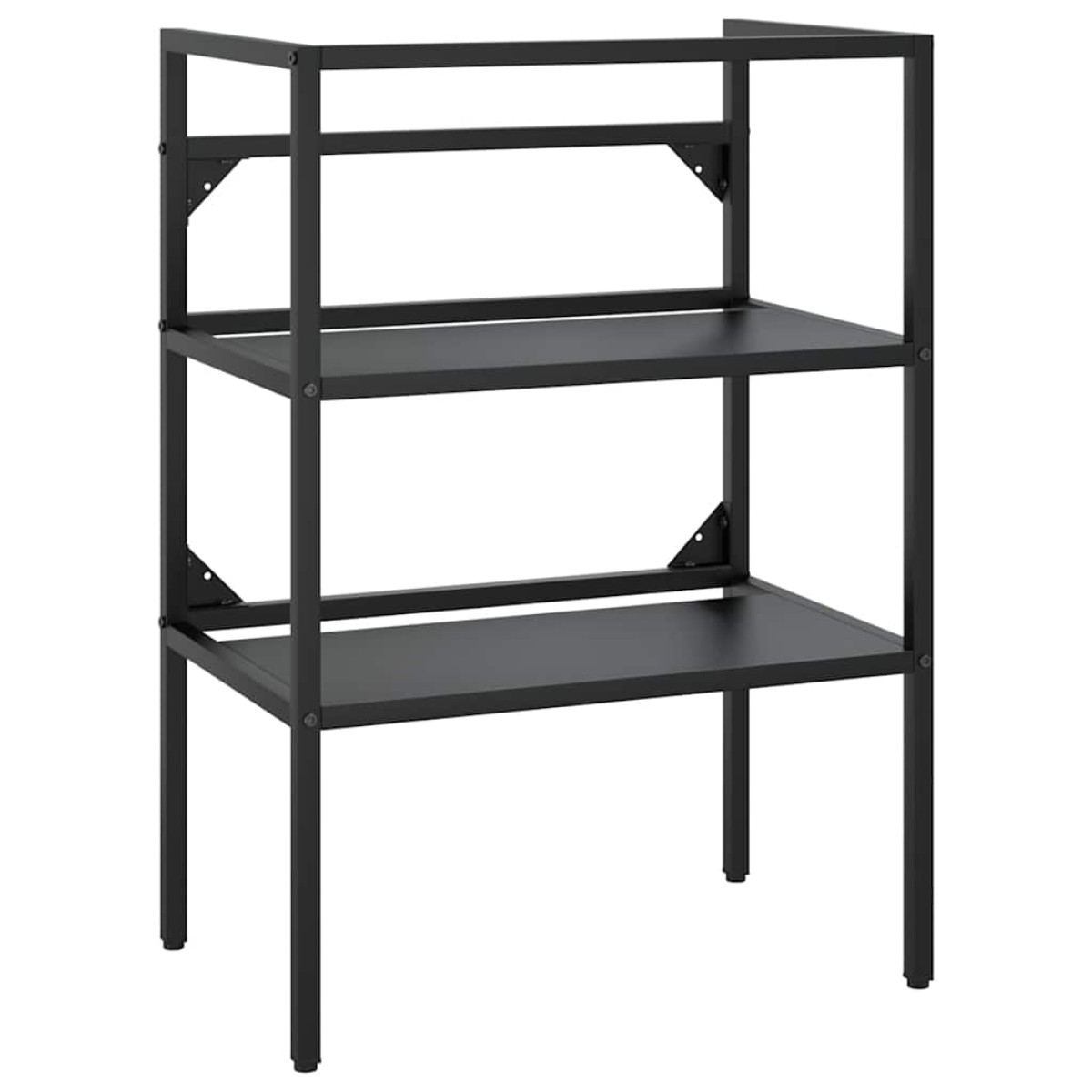 vidaXL Έπιπλο Μπάνιου Μαύρο 59 x 38 x 83 εκ. Σιδερένιο
