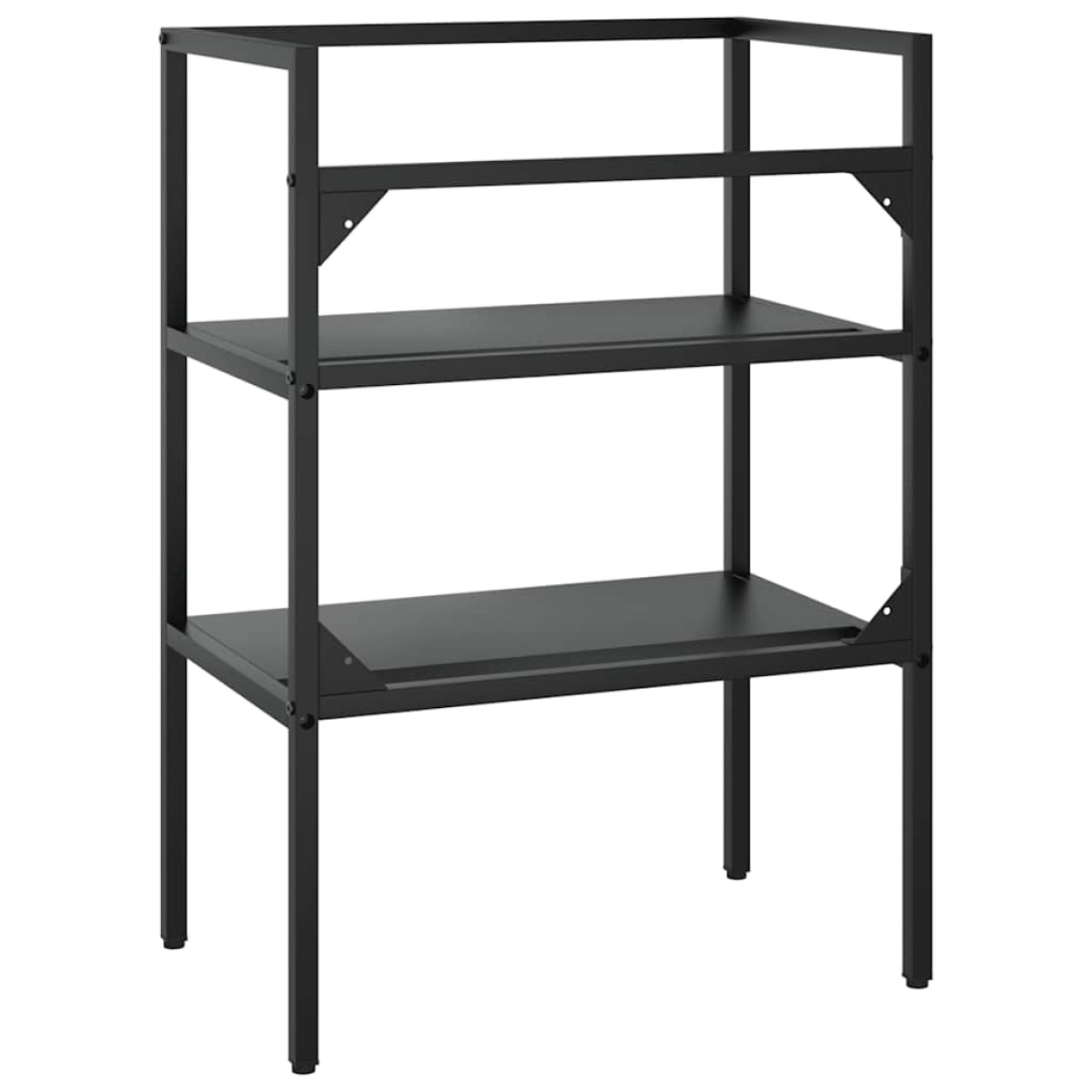 vidaXL Έπιπλο Μπάνιου Μαύρο 59 x 38 x 83 εκ. Σιδερένιο