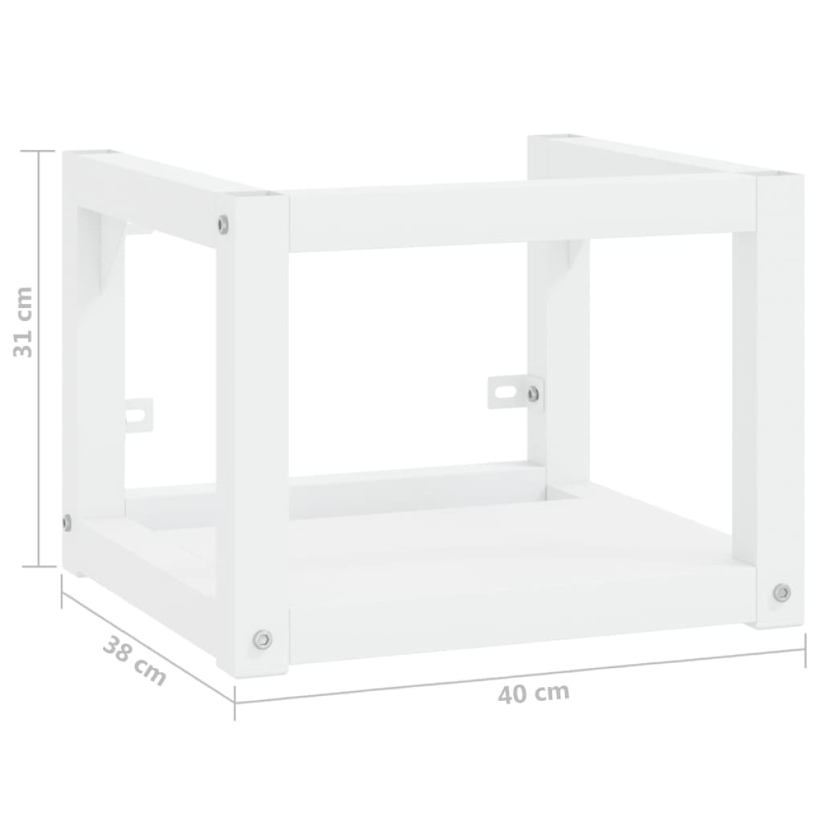 vidaXL Έπιπλο Μπάνιου Επιτοίχιο Λευκό 40 x 38 x 31 εκ. Σιδερένιο