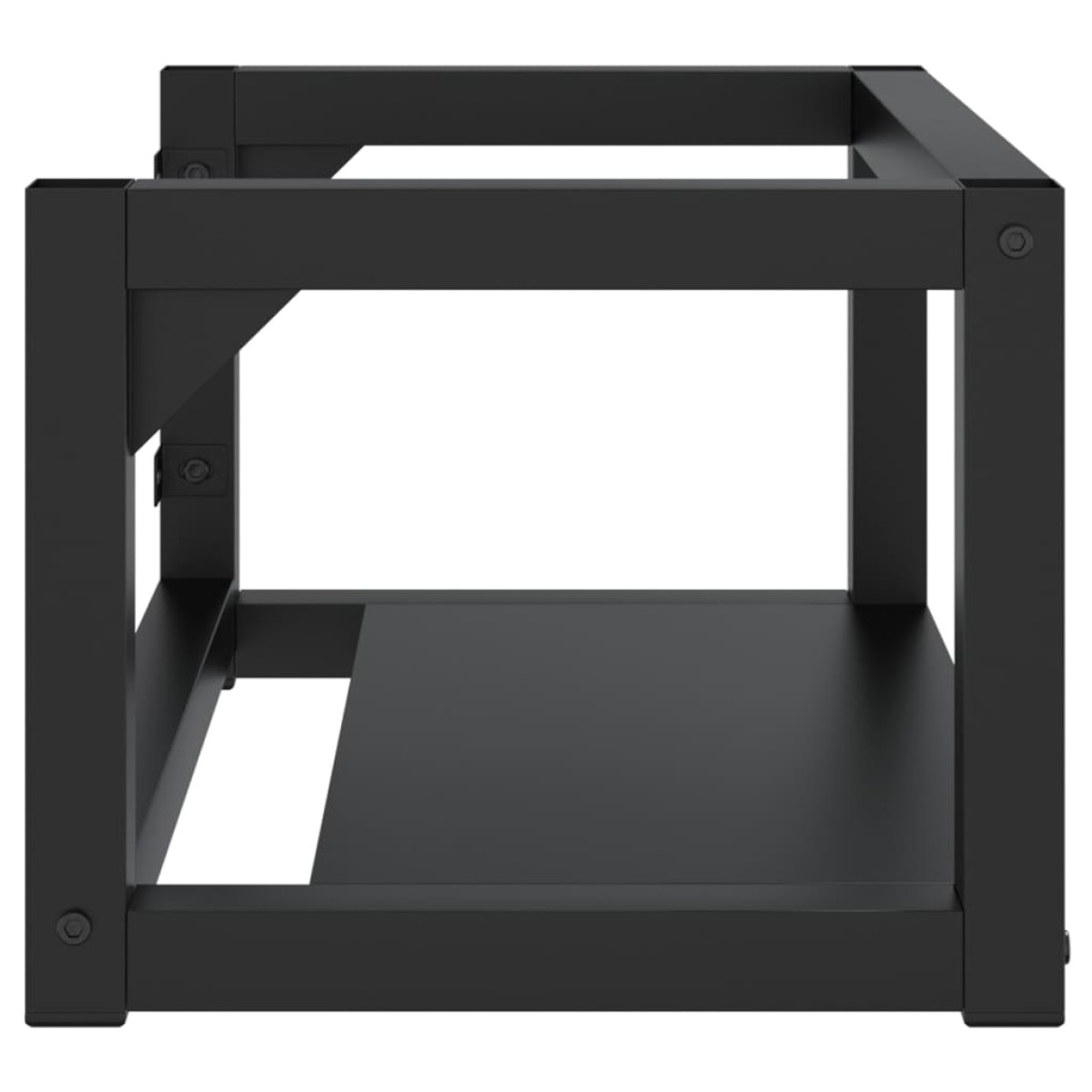 vidaXL Έπιπλο Μπάνιου Επιτοίχιο Μαύρο 59 x 38 x 31 εκ. Σιδερένιο