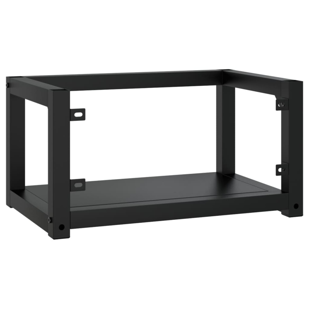 vidaXL Έπιπλο Μπάνιου Επιτοίχιο Μαύρο 59 x 38 x 31 εκ. Σιδερένιο