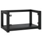 vidaXL Έπιπλο Μπάνιου Επιτοίχιο Μαύρο 59 x 38 x 31 εκ. Σιδερένιο