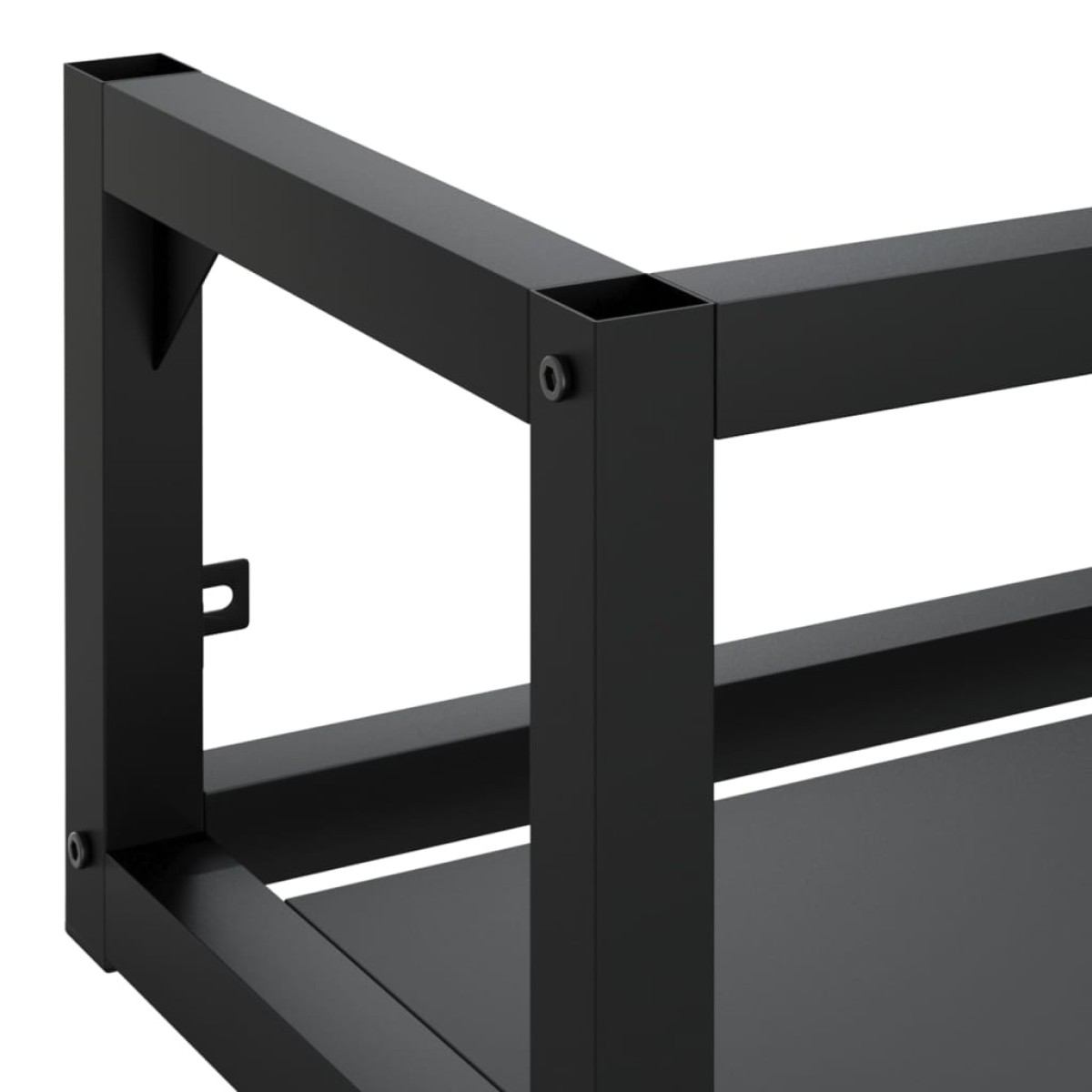vidaXL Έπιπλο Μπάνιου Επιτοίχιο Μαύρο 59 x 38 x 31 εκ. Σιδερένιο
