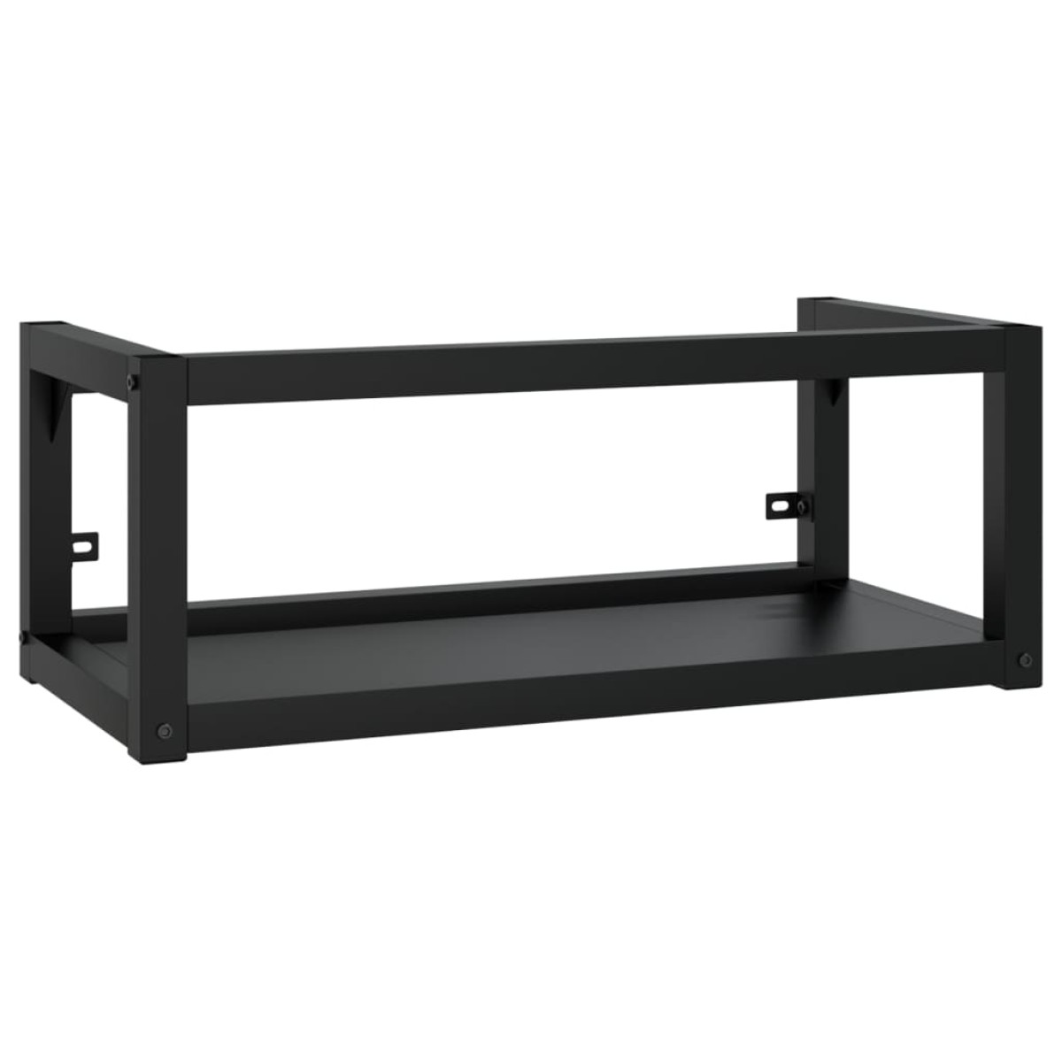 vidaXL Έπιπλο Μπάνιου Επιτοίχιο Μαύρο 79 x 38 x 31 εκ. Σιδερένιο