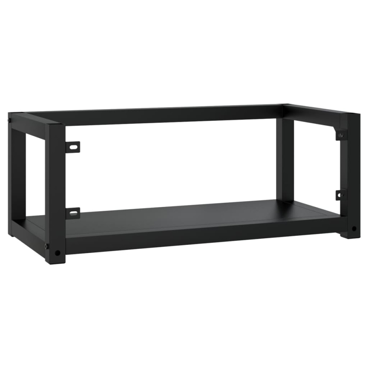 vidaXL Έπιπλο Μπάνιου Επιτοίχιο Μαύρο 79 x 38 x 31 εκ. Σιδερένιο