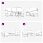 vidaXL Σειρά Καναπέ Εξωτερικού 6 τμχ. Φυσικό και Κρέμα Πολυεστέρας