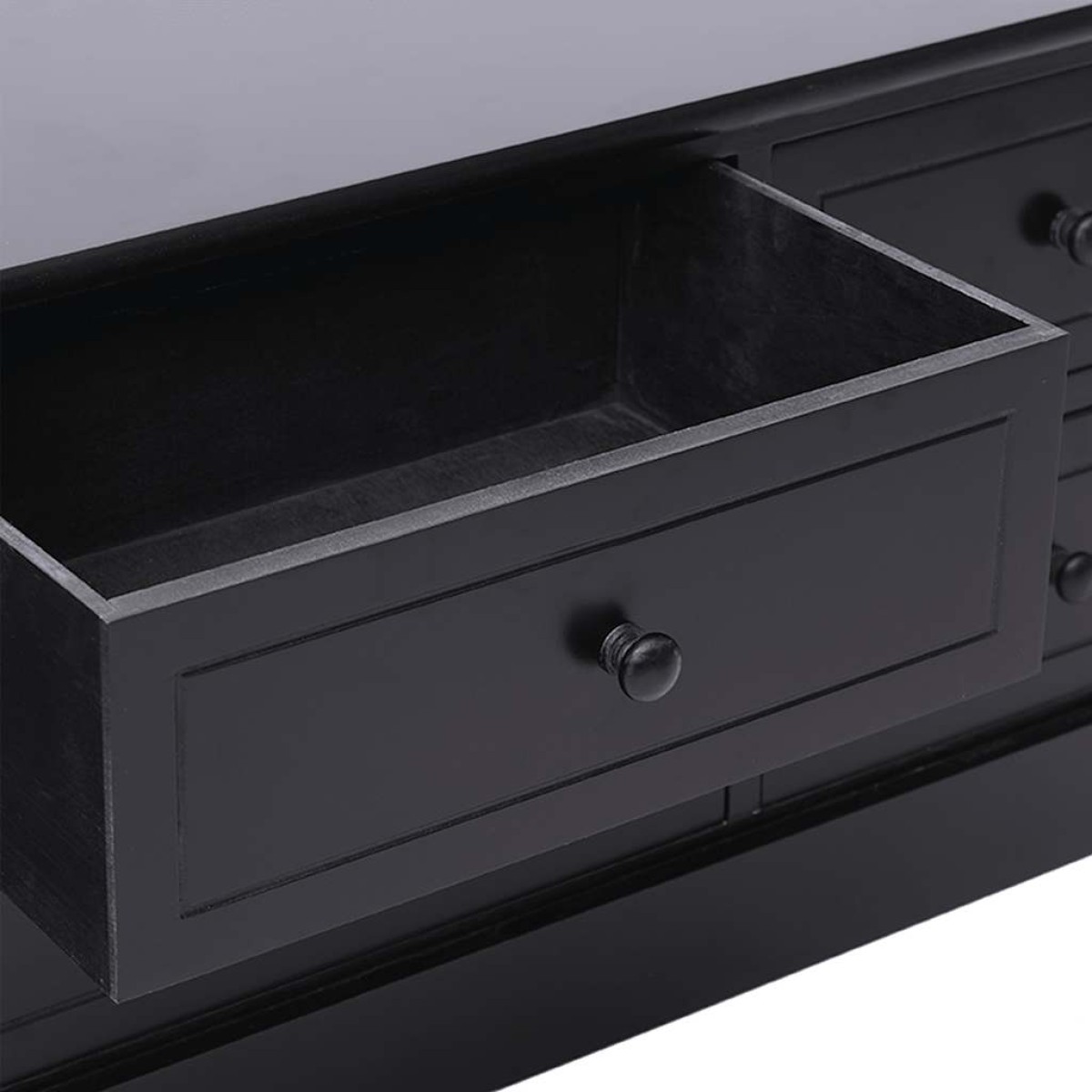 vidaXL Έπιπλο Τηλεόρασης Μαύρο 108x30x40 εκ. από Μασίφ Ξύλο Παυλώνιας