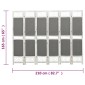 vidaXL Διαχωριστικό Δωματίου με 6 Πάνελ Γκρι 210 x 165 εκ. Υφασμάτινο