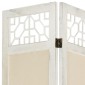 vidaXL Διαχωριστικό Δωματίου με 5 Πάνελ Κρεμ 175 x 165 εκ. Υφασμάτινο