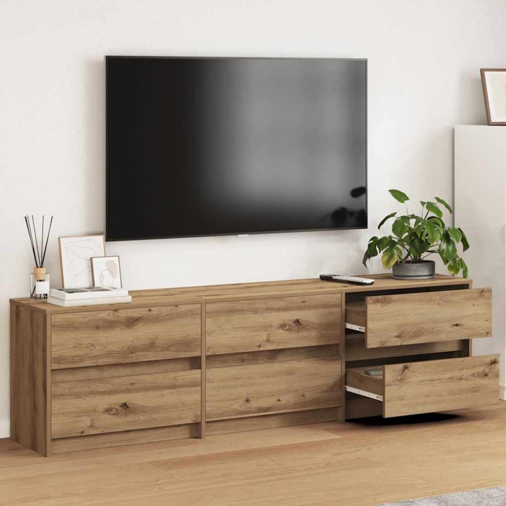 vidaXL Μονάδες TV 2 τμχ. Artisan Oak Επεξεργασμένο Ξύλο