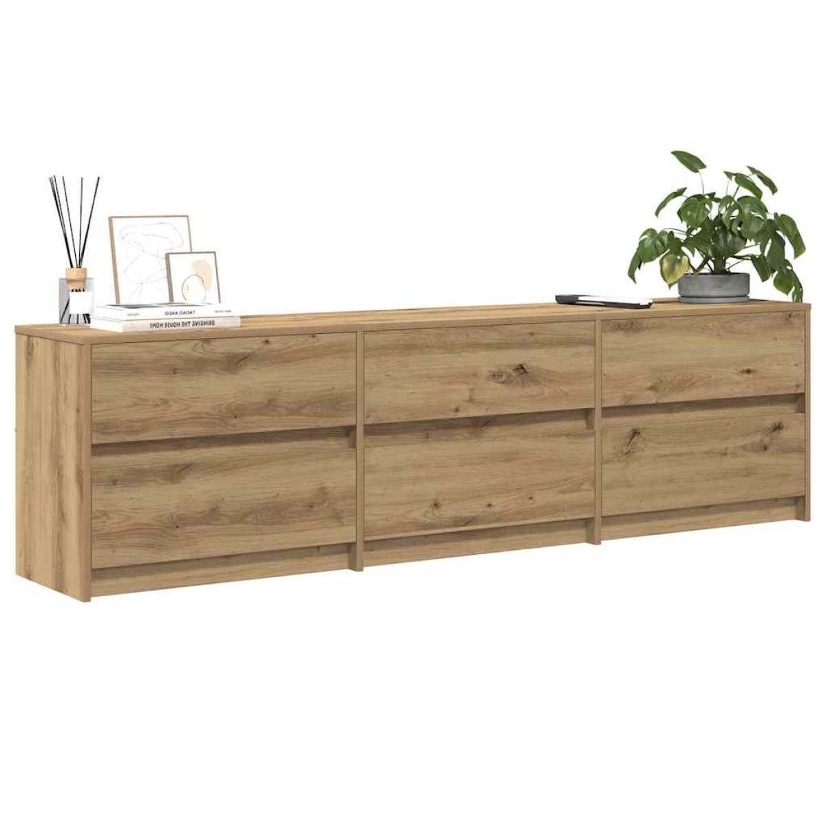 vidaXL Μονάδες TV 2 τμχ. Artisan Oak Επεξεργασμένο Ξύλο