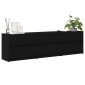 vidaXL Μονάδες TV 180 x 34 x 50 εκ Μαύρη Οξυά Επεξεργασμένο Ξύλο