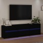 vidaXL Μονάδες TV 180 x 34 x 50 εκ Μαύρη Οξυά Επεξεργασμένο Ξύλο