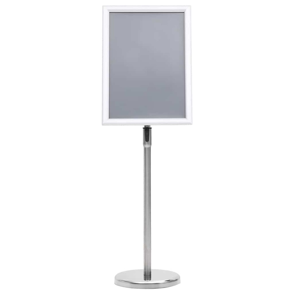 vidaXL Βάσεις Αφισών 2 τμχ. Ασημί 45 x 32,7 x 108 εκ. Αλουμίνιο