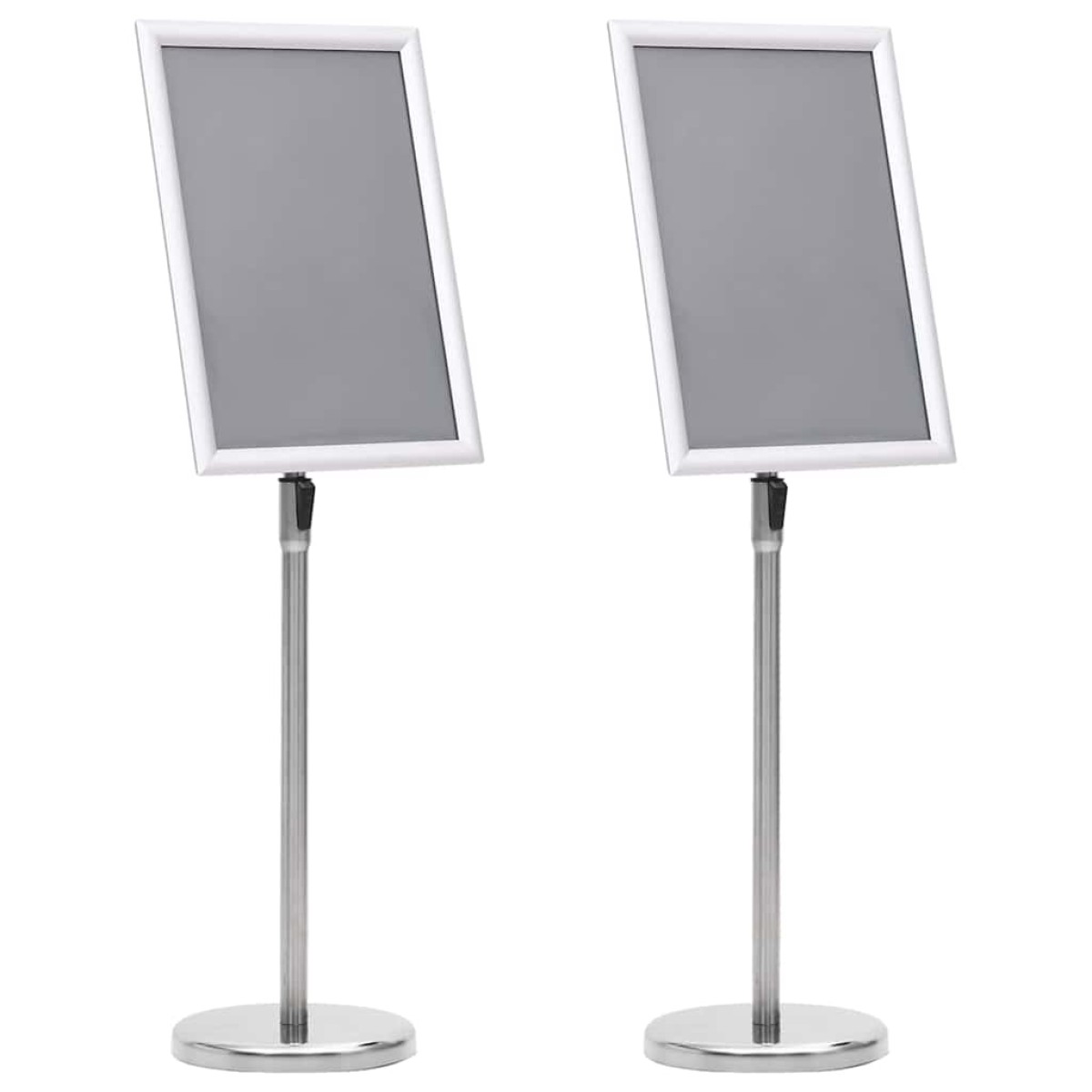 vidaXL Βάσεις Αφισών 2 τμχ. Ασημί 45 x 32,7 x 108 εκ. Αλουμίνιο