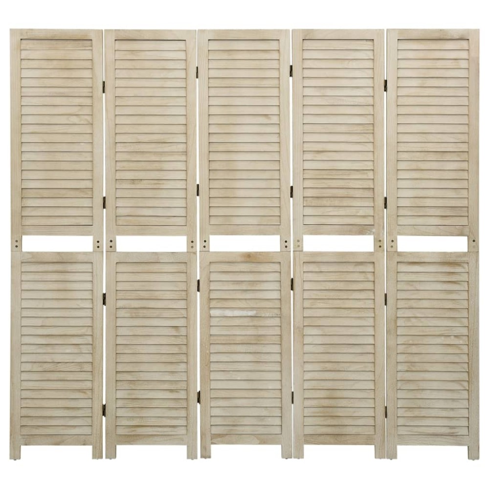 vidaXL Διαχωριστικό Χώρου με 5 Πάνελ 175x165 εκ. Μασίφ Ξύλο Παυλώνιας