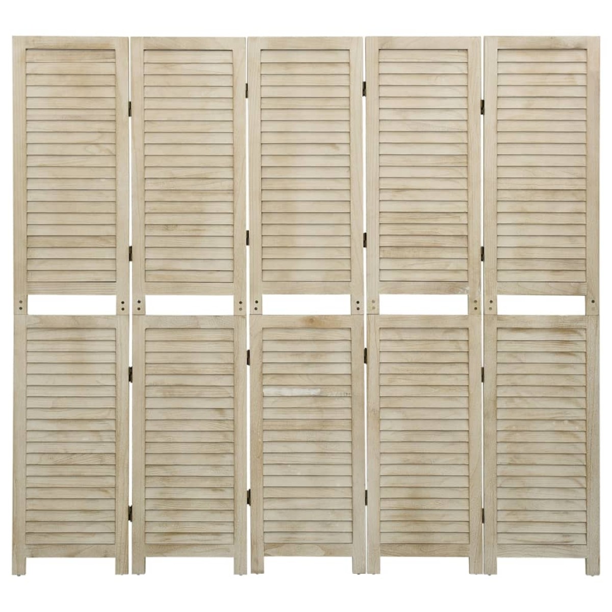 vidaXL Διαχωριστικό Χώρου με 5 Πάνελ 175x165 εκ. Μασίφ Ξύλο Παυλώνιας