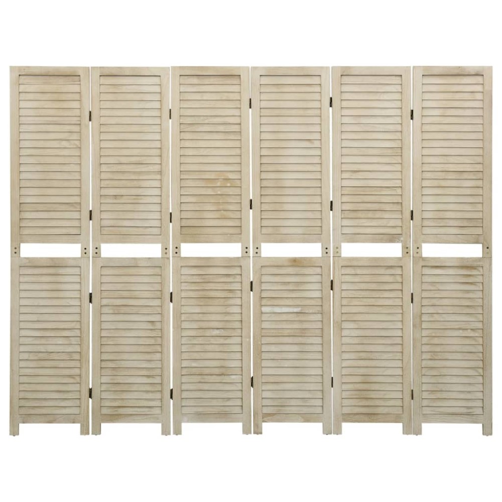 vidaXL Διαχωριστικό Χώρου με 6 Πάνελ 210x165 εκ. Μασίφ Ξύλο Παυλώνιας