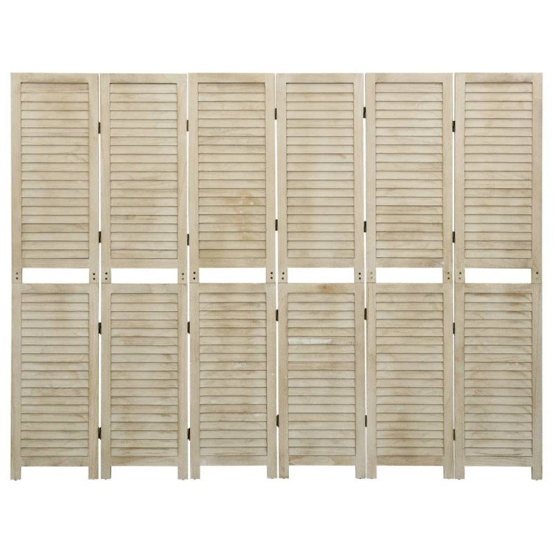 vidaXL Διαχωριστικό Χώρου με 6 Πάνελ 210x165 εκ. Μασίφ Ξύλο Παυλώνιας