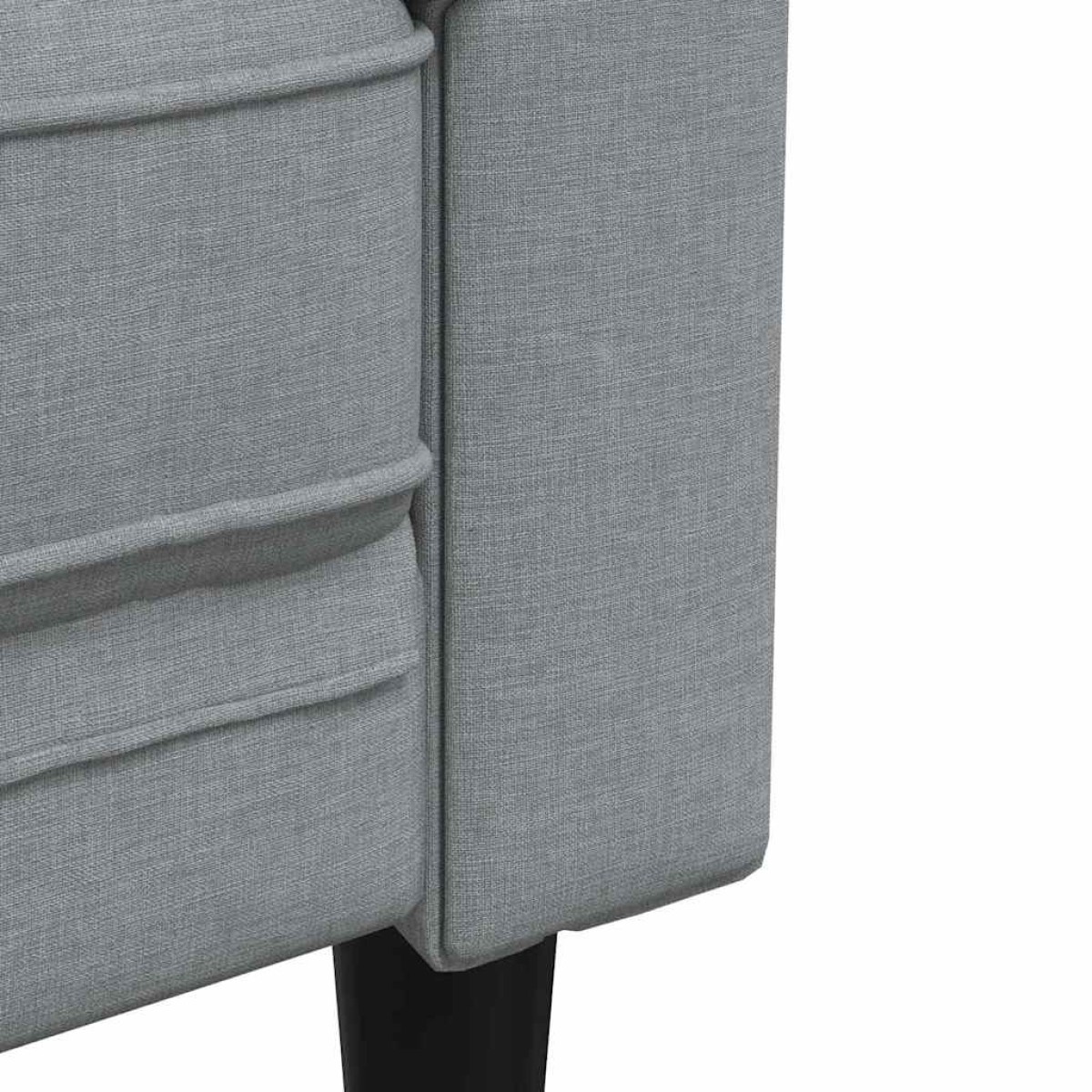 vidaXL Καναπές σαλονιού 3 τμχ. Ανοιχτό γκρι ύφασμα