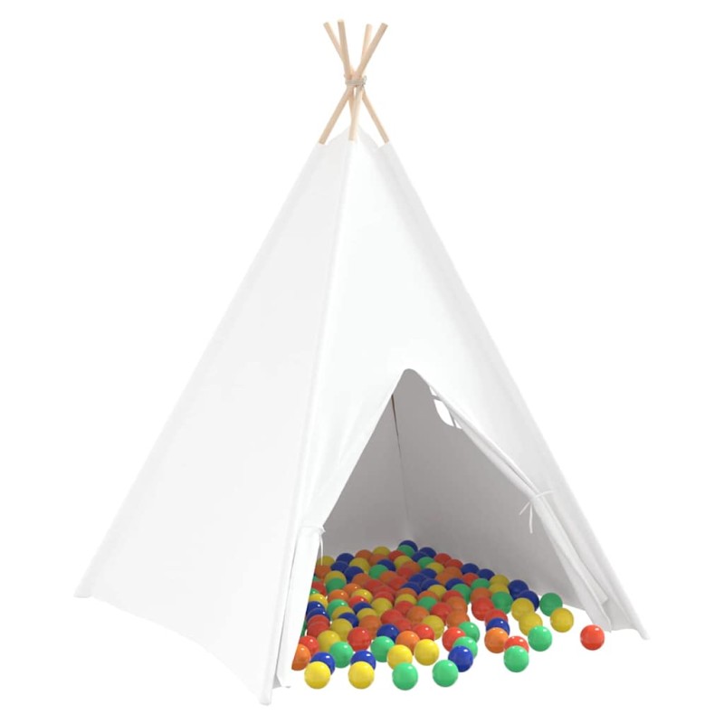 vidaXL Σκηνίτσα Teepee Λευκό 120 x 120 x 150 cm