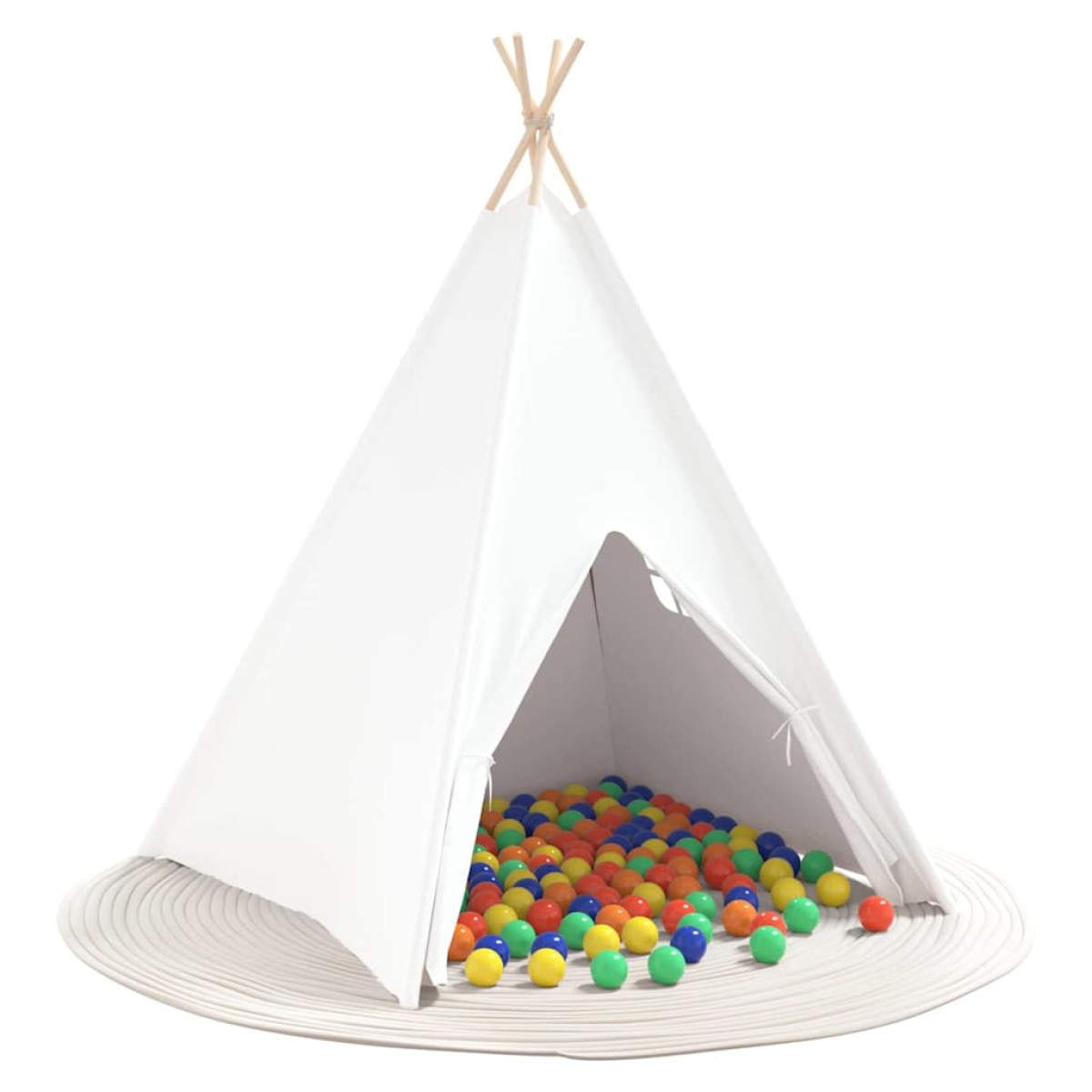 vidaXL Σκηνίτσα Teepee Λευκό 120 x 120 x 150 cm