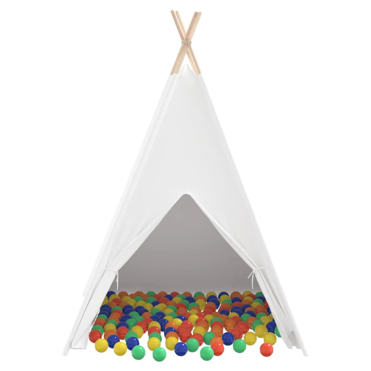 vidaXL Σκηνίτσα Teepee Λευκό 120 x 120 x 150 cm