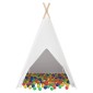 vidaXL Σκηνίτσα Teepee Λευκό 120 x 120 x 150 cm