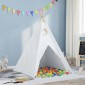 vidaXL Σκηνίτσα Teepee Λευκό 120 x 120 x 150 cm