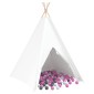 vidaXL Σκηνίτσα Teepee Λευκό 120 x 120 x 150 cm