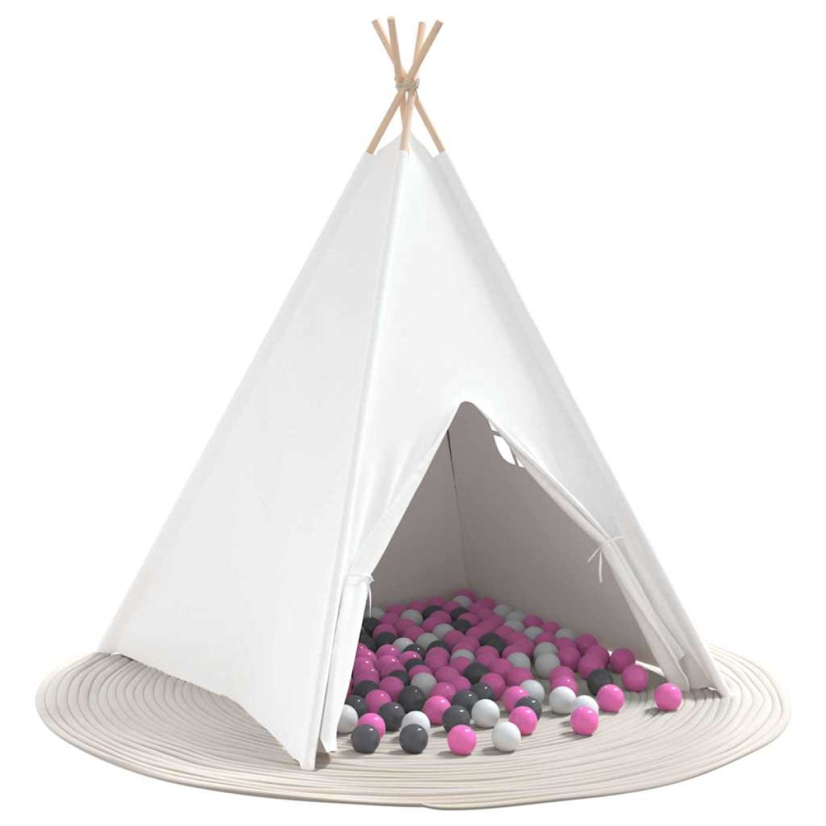 vidaXL Σκηνίτσα Teepee Λευκό 120 x 120 x 150 cm