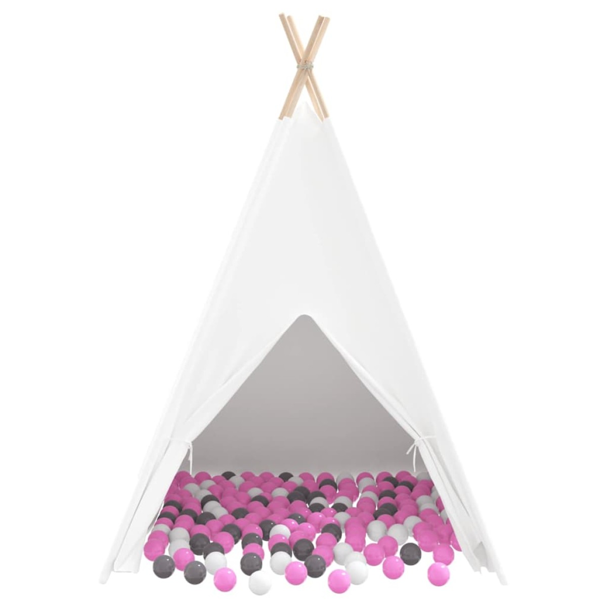 vidaXL Σκηνίτσα Teepee Λευκό 120 x 120 x 150 cm