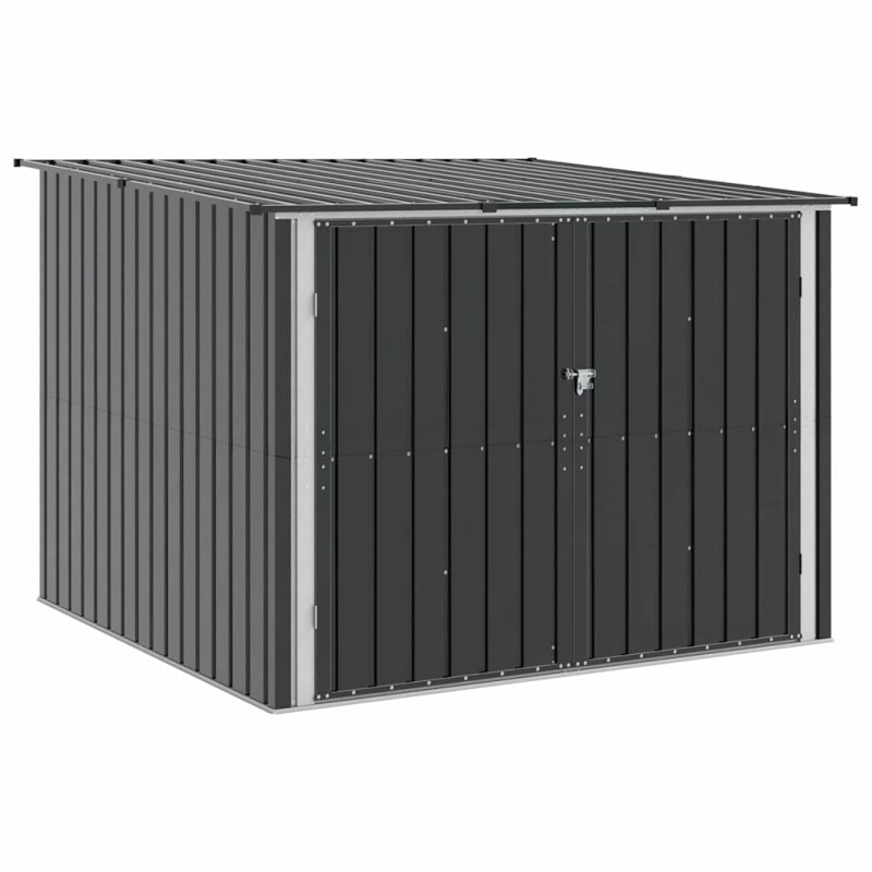 vidaXL Αποθήκη Ποδηλάτου 3 τμχ. Ανθρακί 216 x 207 x 158 εκ. Μέταλλο