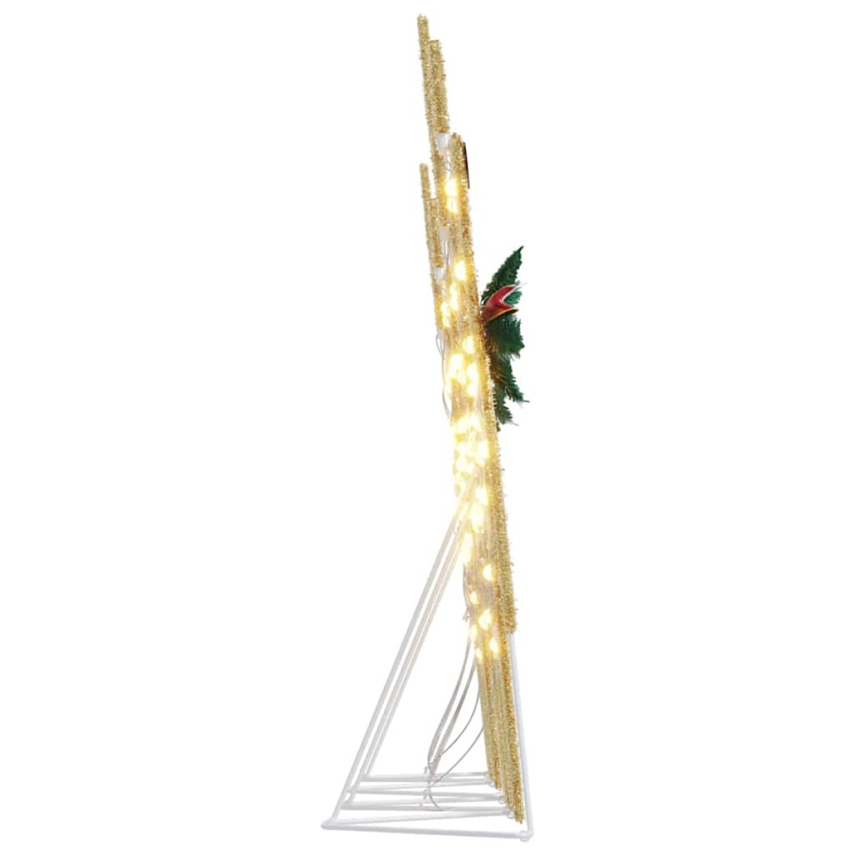 vidaXL LED Ελάφια 4 τμχ. Χρυσό 45 x 19 x 65 εκ ύφασμα LED