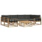 vidaXL Σειρά Καναπέ Εξωτερικού 5 τμχ. Άσπρο και Ανθρακί
