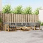 vidaXL Σειρά Καναπέ Εξωτερικού 6 τμχ. Λευκό και Ανοιχτό Γκρι