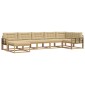 vidaXL Σειρά Καναπέ Εξωτερικού 7 τμχ. Λευκό και Μπεζ