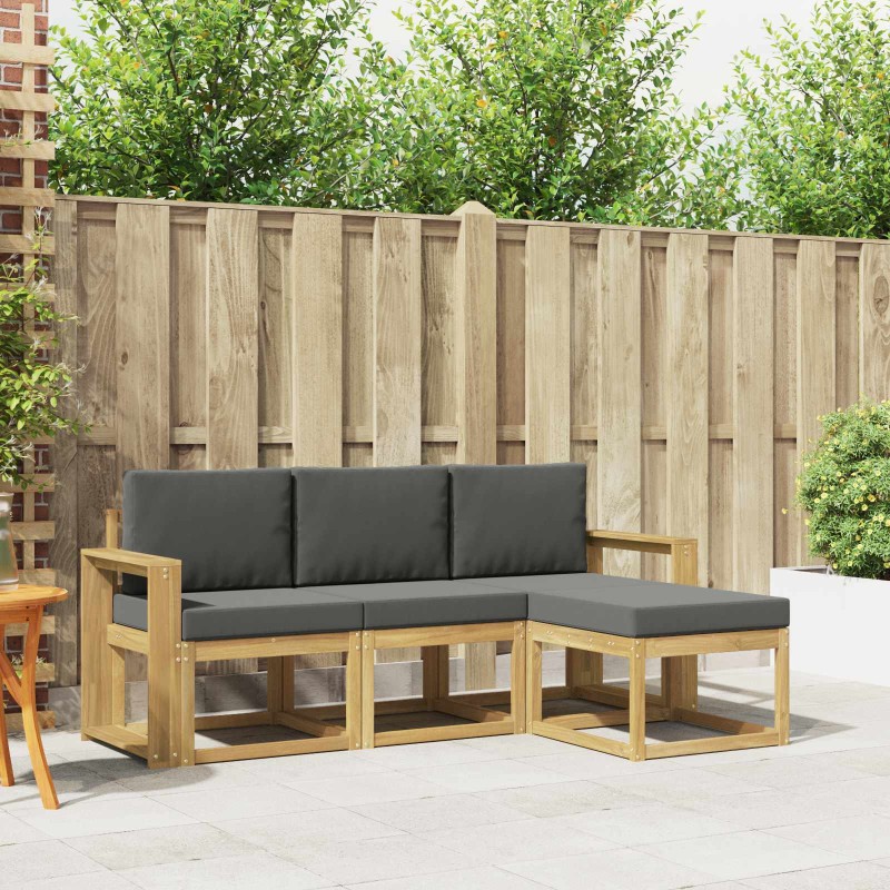 vidaXL Σειρά Καναπέ Εξωτερικού 4 τμχ.