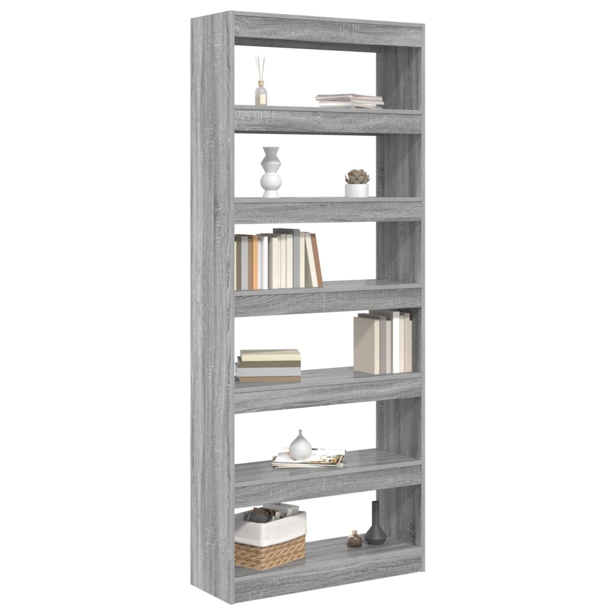 vidaXL Βιβλιοθήκη 6 επιπέδων 80 x 30 x 198 εκ Επεξεργασμένο Ξύλο
