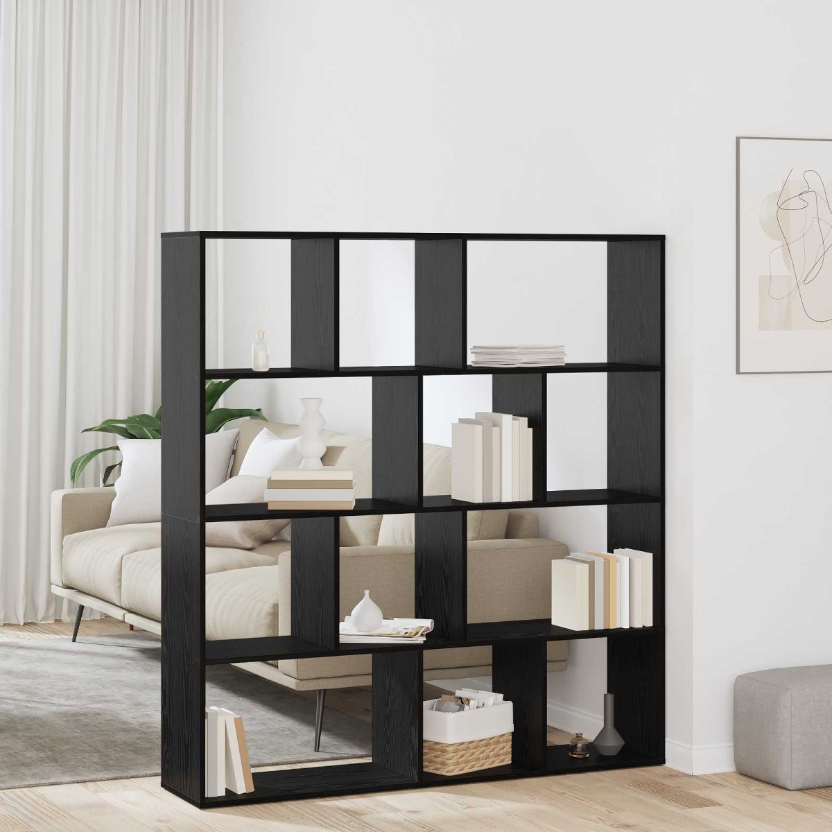 vidaXL Βιβλιοθήκη 12 επιπέδων 132 x 29 x 141,5 εκ. Επεξεργασμένο Ξύλο