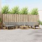 vidaXL Σειρά Καναπέ Εξωτερικού 9 τμχ. Λευκό και Ανοιχτό Γκρι