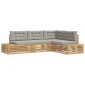 vidaXL 5 τμχ. Σειρά Καναπέ Εξωτερικού Πολυεστέρας Λευκό