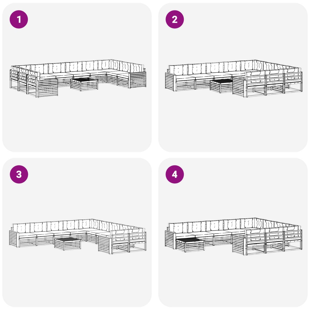 vidaXL Σετ Καναπέ 11 τμχ.
