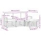vidaXL Σειρά Καναπέ Εξωτερικού 4 τμχ. Λευκό και Κρεμ Πολυεστέρας