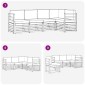 vidaXL Σειρά Καναπέ Εξωτερικού 5 τμχ. Άσπρο και Ανθρακί Πολυεστέρας